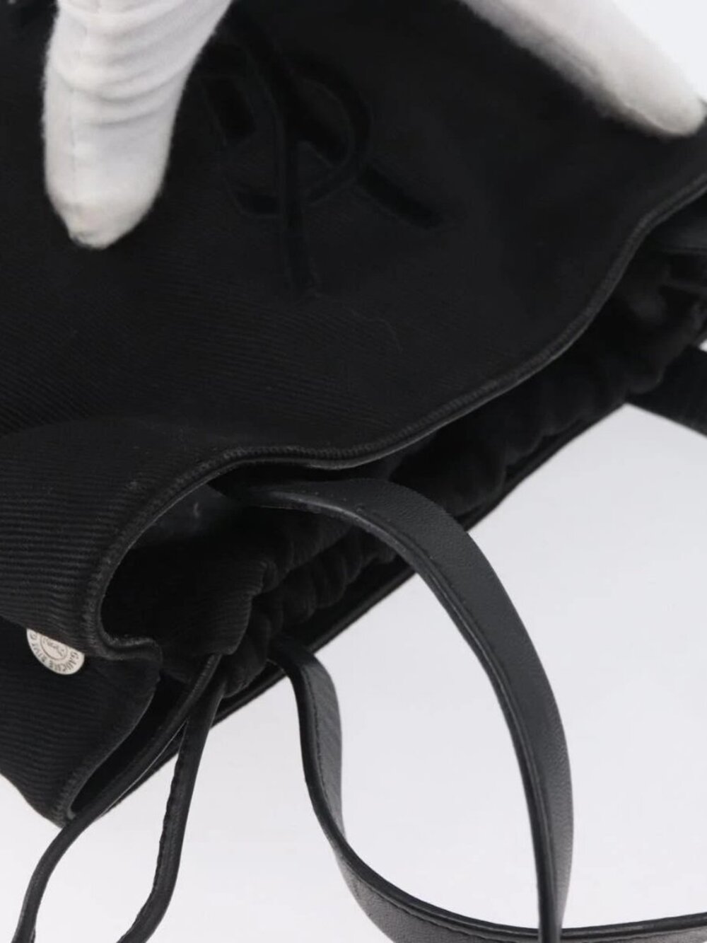 SAINT LAURENT Hand Bag Canvas Black Auth BA11425A - Picture 6 of 15